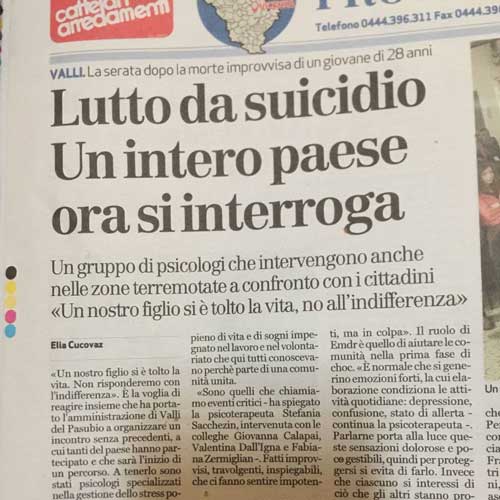 Articolo per un lutto da suicidio